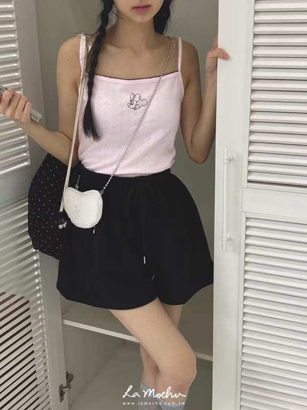簍空愛心米妮背心